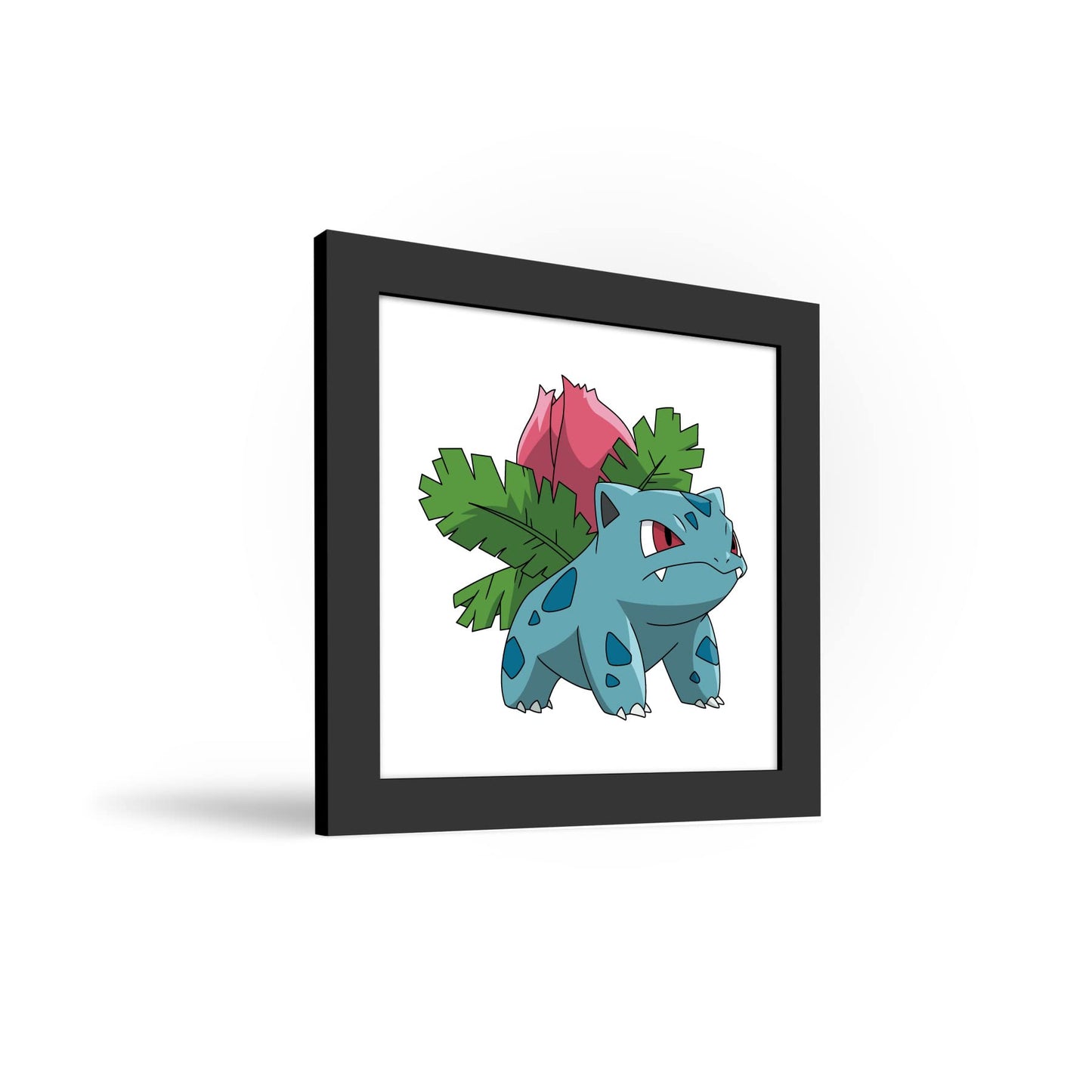 Trends International Gallery Pops Pokemon - Ivysaur Wall Art, Black Framed Version, 12'' x 12''