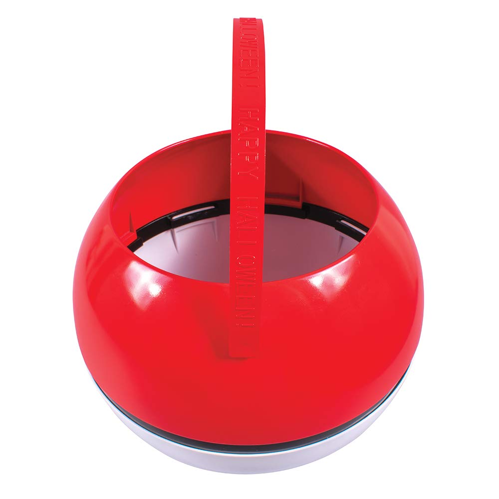 Disguise Pokeball Halloween Candy Pail, Official Pokemon Treat Pail Costume Accessory for Kids Red & White, 7.5 Inch Width