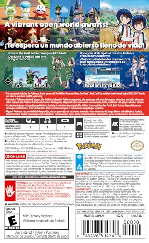 Pokémon™ Scarlet + The Hidden Treasure of Area Zero Bundle (Game+DLC) - US Version