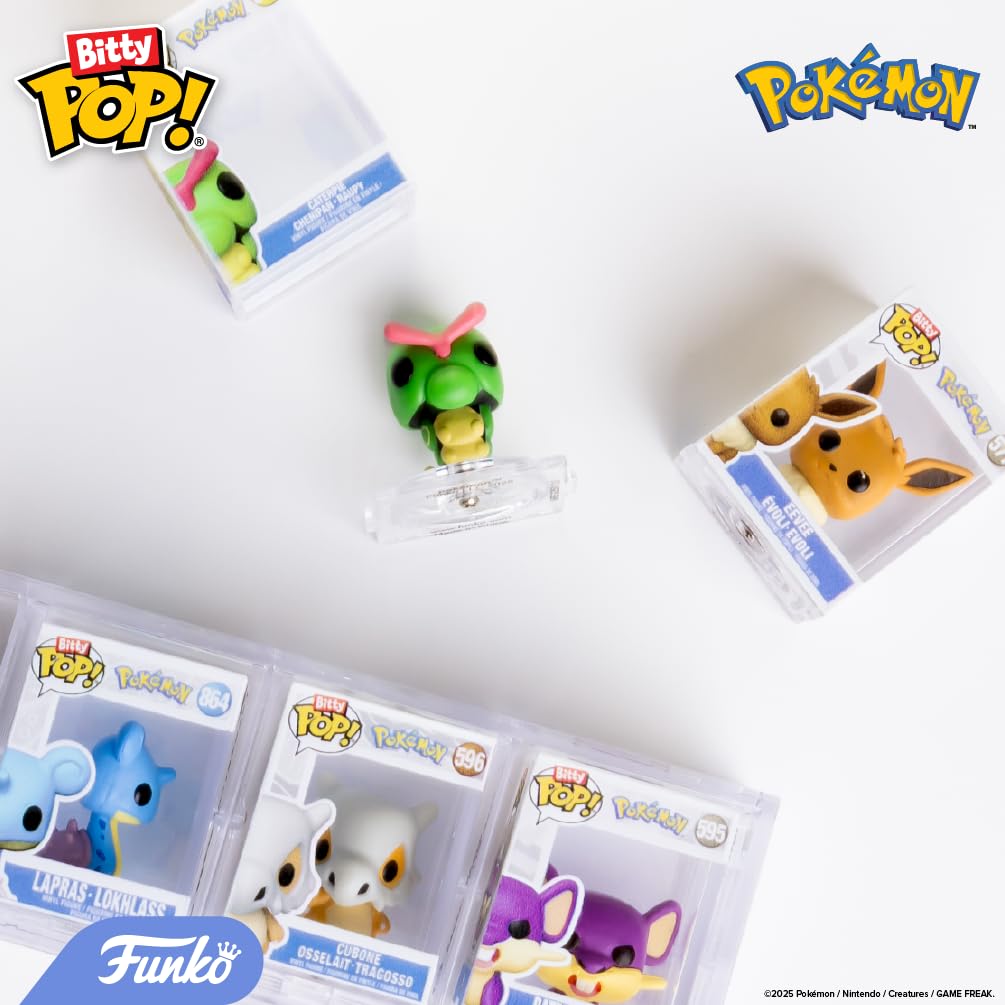 Funko Pop! Bitty: Pokemon - Bulbasaur, Flareon, Pichu, and Charizard - 0.9 Inch (2.2 Cm) Collectable - Gift Idea - Stackable Display Shelf Included - Gift Idea - Party Bags Stocking