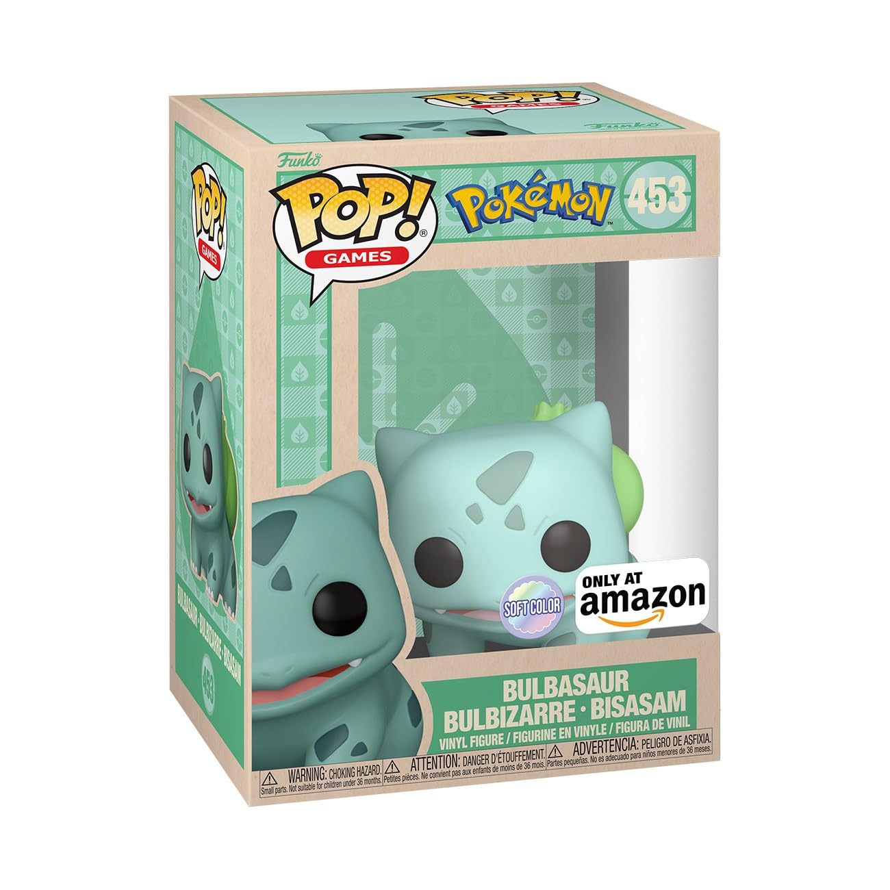 Funko Pop! Games: Pokemon - Bulbasaur - Soft Color - Amazon Exclusive - Collectable Vinyl Figure - Gift Idea - Official Merchandise - Toys for Kids & Adults - Video Game Fans