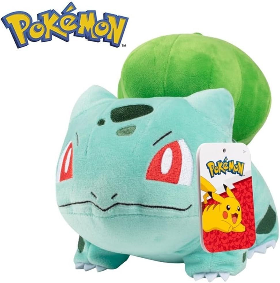 Pokemon 8-Inch Bulbasaur Starter Plush - Officially Licensed - Authentic Soft Stuffed Toy - Gift for Kids, Boys, Girls - 2+
