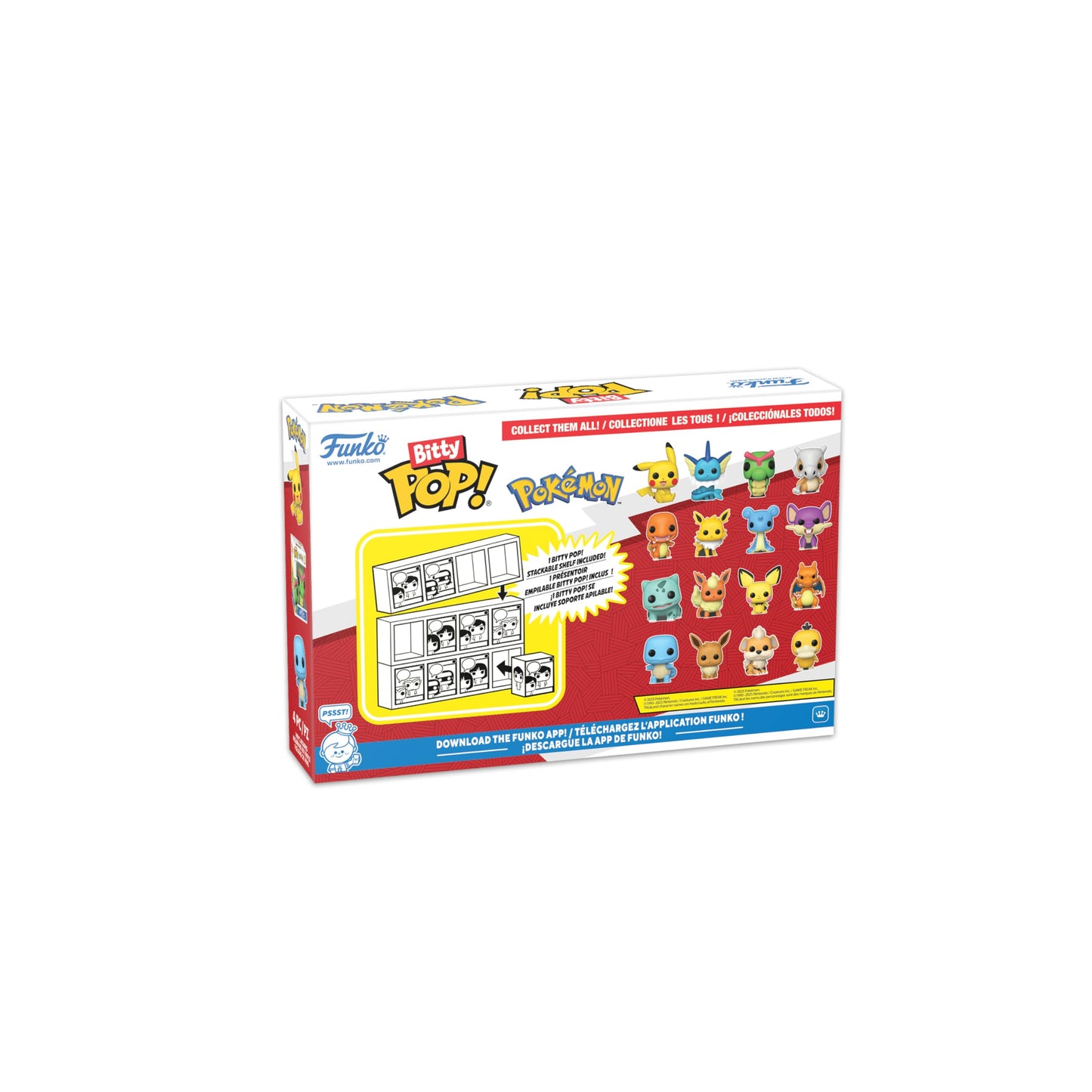 Funko Pop! Bitty: Pokemon - Bulbasaur, Flareon, Pichu, and Charizard - 0.9 Inch (2.2 Cm) Collectable - Gift Idea - Stackable Display Shelf Included - Gift Idea - Party Bags Stocking