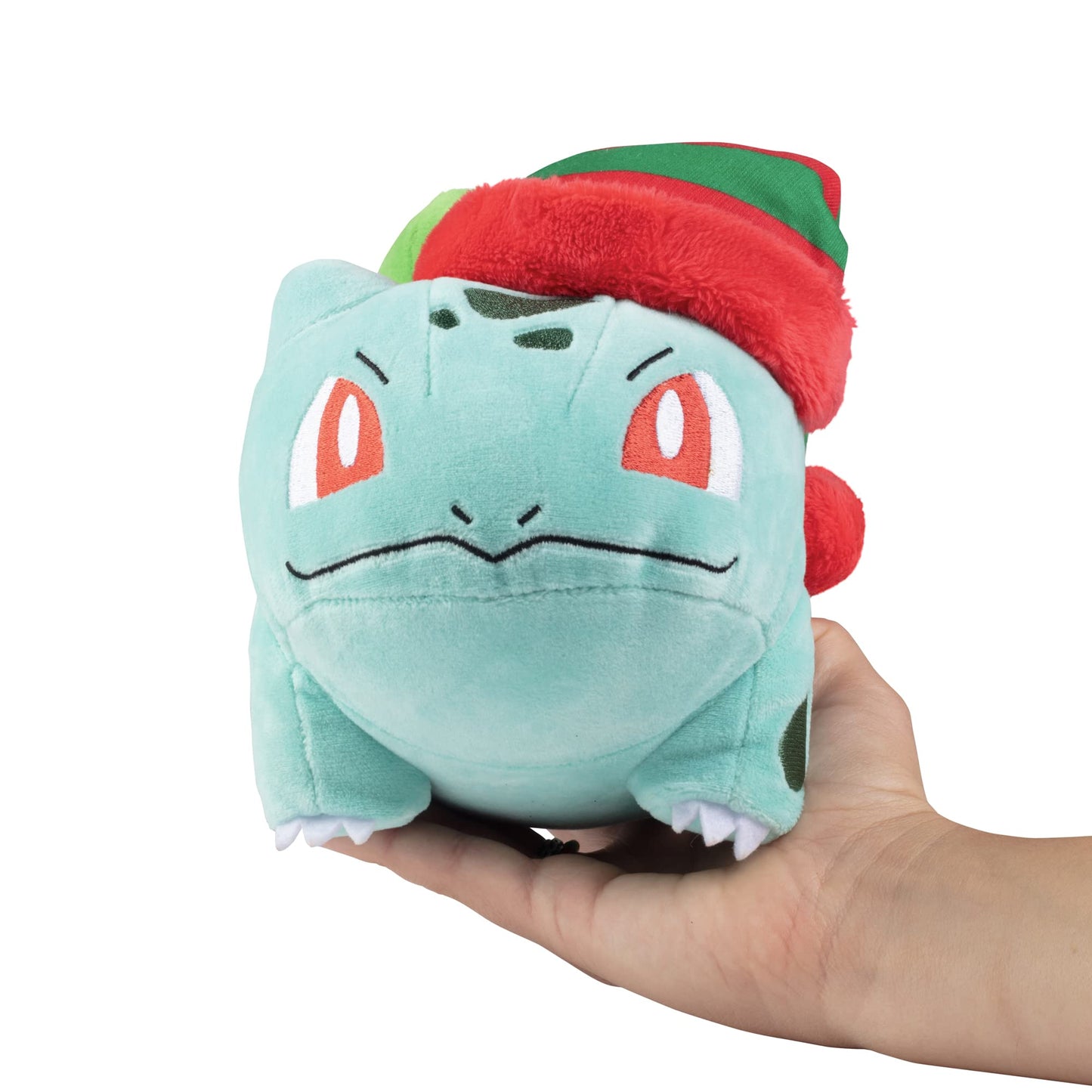Pokémon 8" Holiday Bulbasaur with Elf Hat Accessory - Officially Licensed - Generation 1 Starter - Stuffed Animal Toy Figure - Christmas Stocking Stuffer Gift for Kids, Boys, Girls - 2+