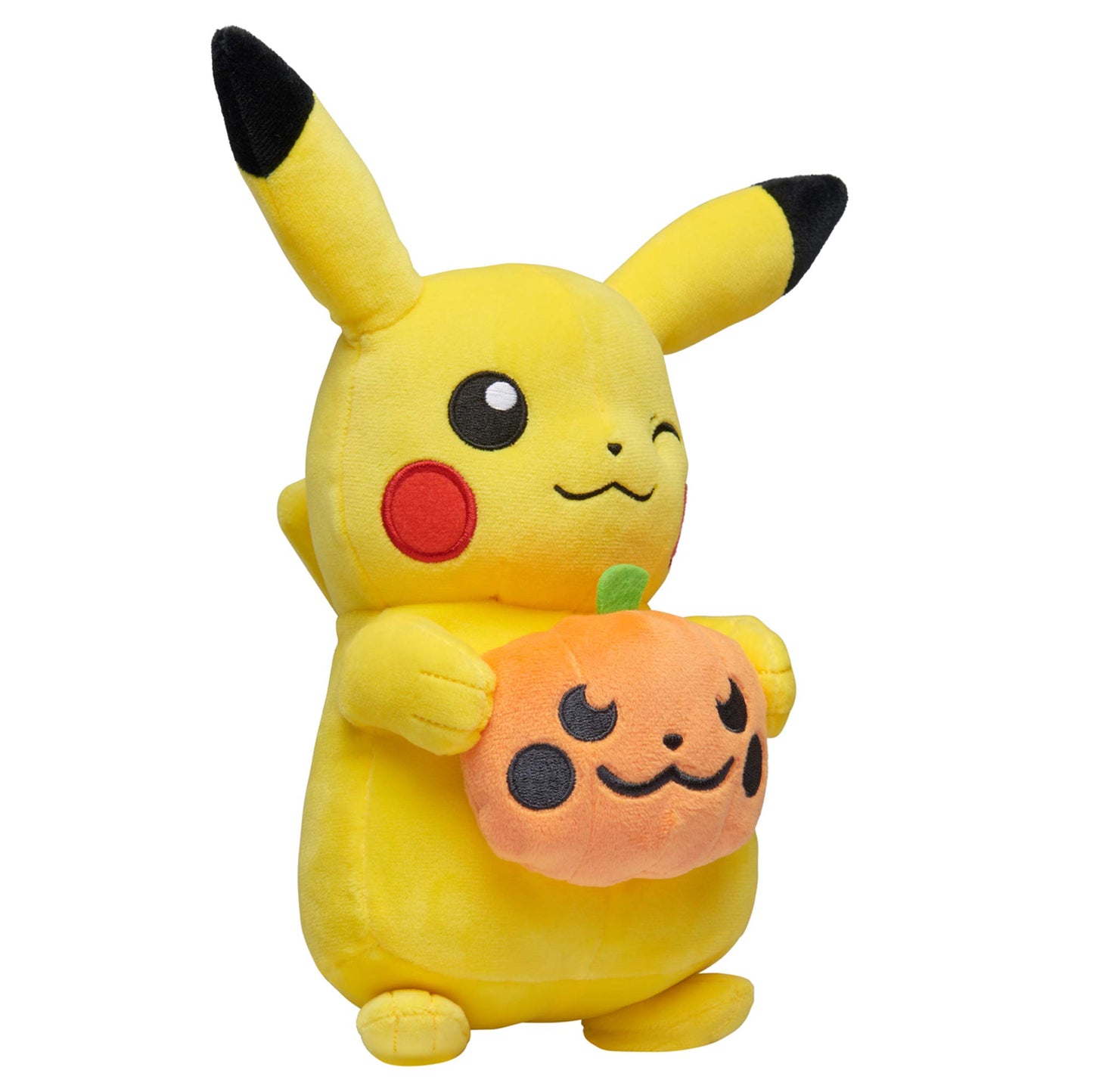 Pokemon Pikachu Halloween Seasonal Plush, 8-Inch Plush Toy, Includes Plush Pumpkin Accessory- Super Soft, Authentic Details- Perfect for The Holidays, Playing & Displaying- Gotta Catch ‘Em All