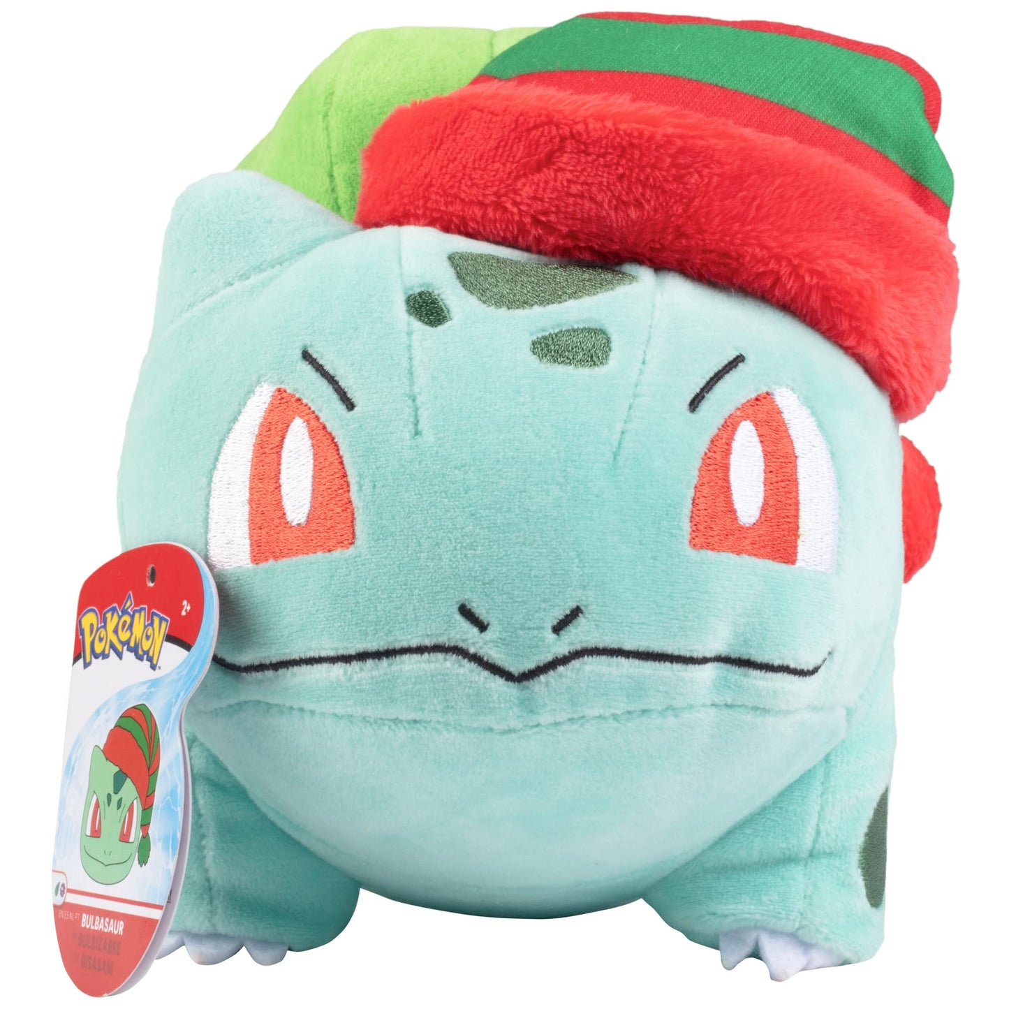 Pokémon 8" Holiday Bulbasaur with Elf Hat Accessory - Officially Licensed - Generation 1 Starter - Stuffed Animal Toy Figure - Christmas Stocking Stuffer Gift for Kids, Boys, Girls - 2+