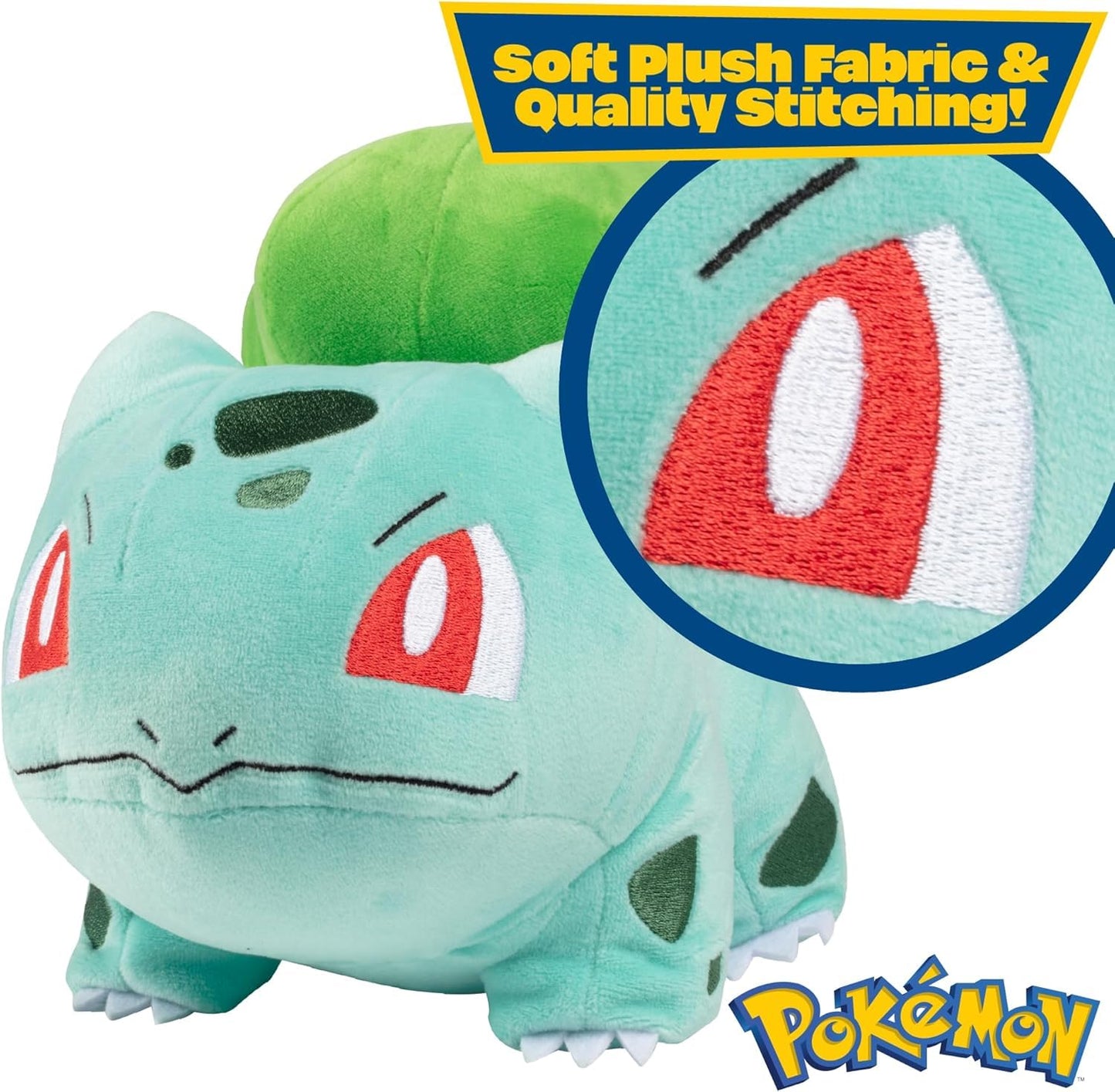 Pokemon 8-Inch Bulbasaur Starter Plush - Officially Licensed - Authentic Soft Stuffed Toy - Gift for Kids, Boys, Girls - 2+