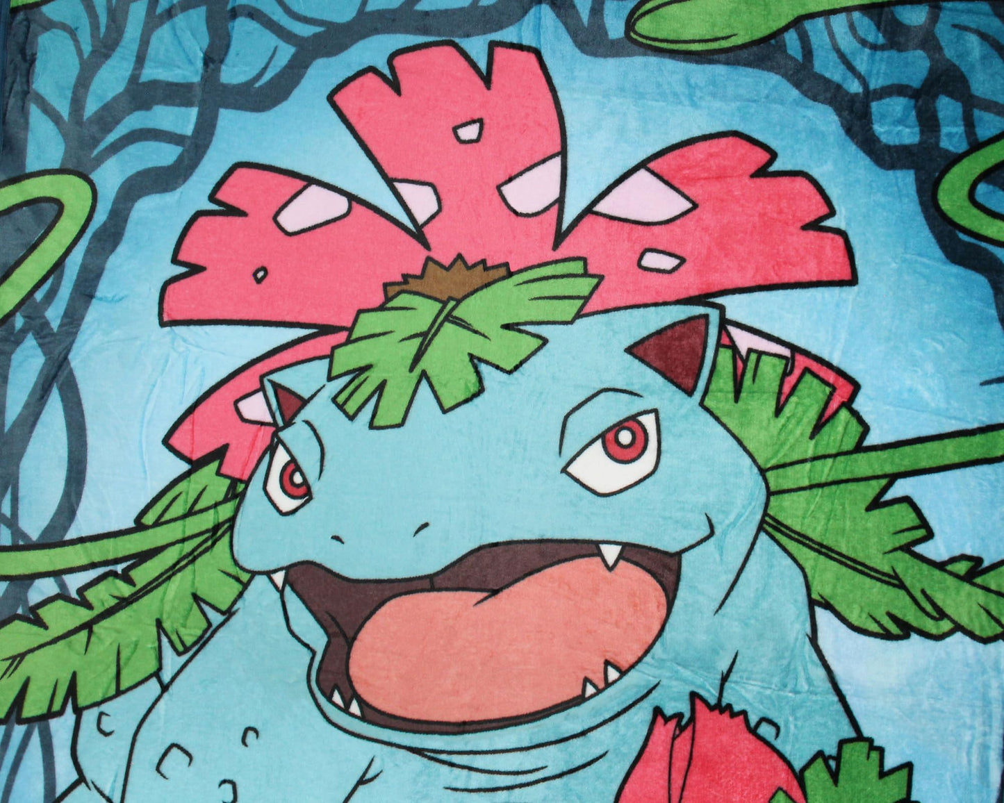 Pokemon Bulbasaur Evolutions Ivysaur Venusaur Throw Blanket - 46" x 60" Cozy Soft Fleece Throw Blanket for Bed Couch