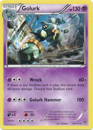 Pokemon - Golurk (43/111) - XY Furious Fists