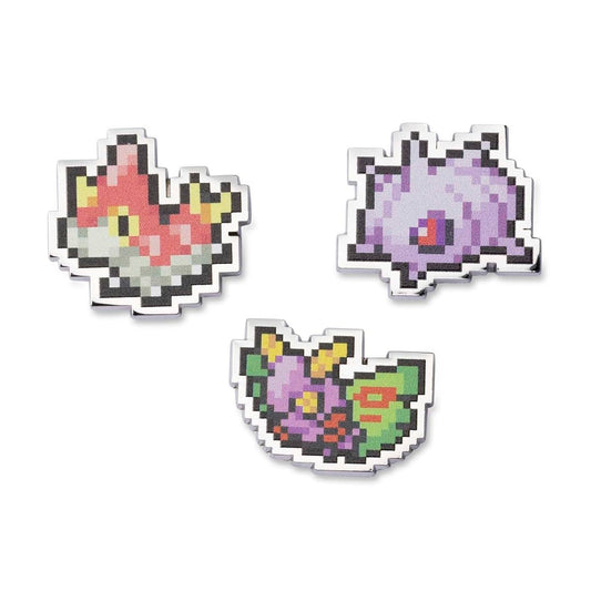 Pokémon Center: Wurmple, Cascoon & Dustox Pokémon Pixel Pins (3-Pack)