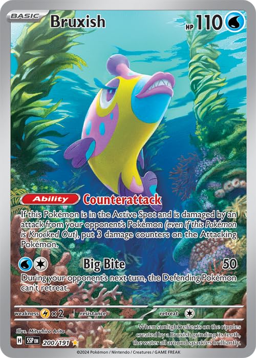 Pokemon - Bruxish 200/191 - Surging Sparks - Illustration Rare Foil Card