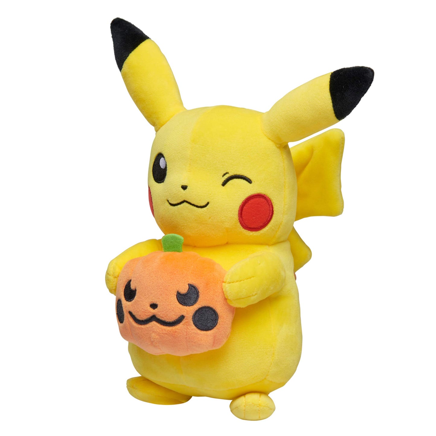 Pokemon Pikachu Halloween Seasonal Plush, 8-Inch Plush Toy, Includes Plush Pumpkin Accessory- Super Soft, Authentic Details- Perfect for The Holidays, Playing & Displaying- Gotta Catch ‘Em All