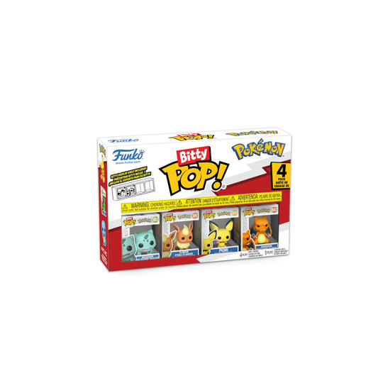 Funko Pop! Bitty: Pokemon - Bulbasaur, Flareon, Pichu, and Charizard - 0.9 Inch (2.2 Cm) Collectable - Gift Idea - Stackable Display Shelf Included - Gift Idea - Party Bags Stocking