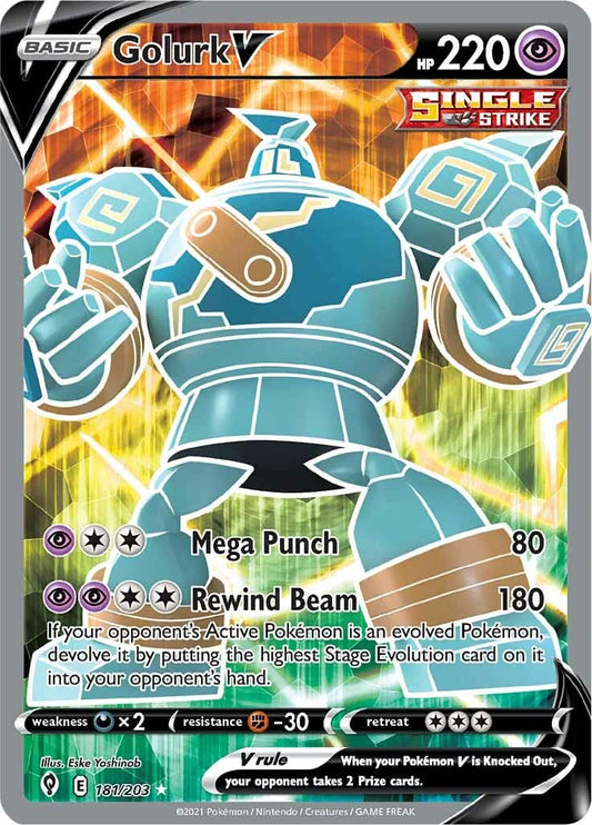 Golurk V - 181/203 - Ultra Rare (Full Art) - Sword & Shield - Evolving Skies
