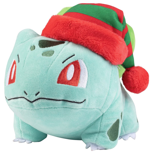 Pokémon 8" Holiday Bulbasaur with Elf Hat Accessory - Officially Licensed - Generation 1 Starter - Stuffed Animal Toy Figure - Christmas Stocking Stuffer Gift for Kids, Boys, Girls - 2+