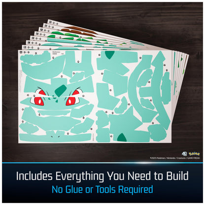4D Build, Pokémon Bulbasaur 3D Model Kit, Pokémon Figure, Kanto First Partner Collection, Desk Décor, 195 Pieces, for Ages 12 & Up